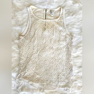 White floral lace tank. XS Forever 21
